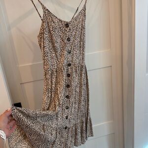 Leopard Print Button-Down Dress